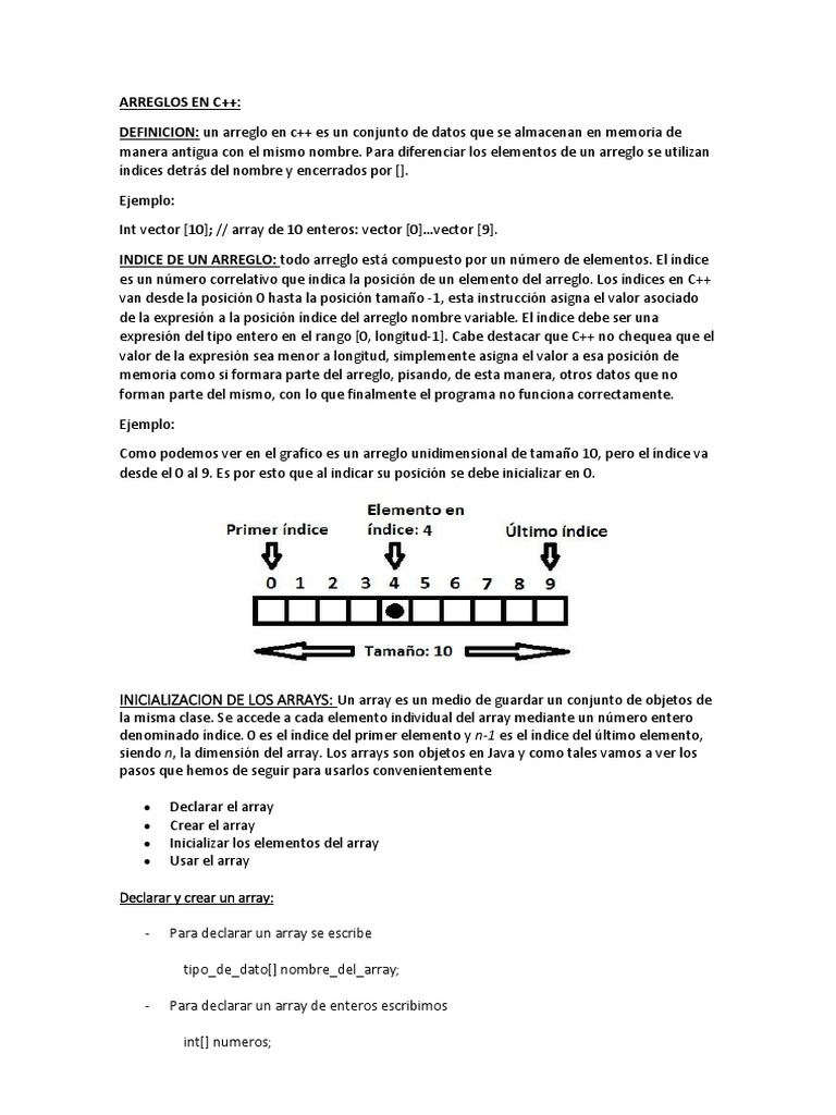 Arreglos En C Pdf Estructura De Datos De Matriz C