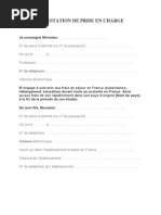 Attestation de Prise en Charge Parentale | PDF | Droit