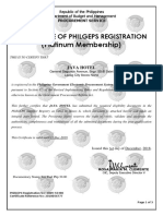 Java Hotel - Philgeps Certificate.2018-2019