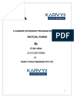 Report on Mutual Funds Internship at Karvy Stock Broking