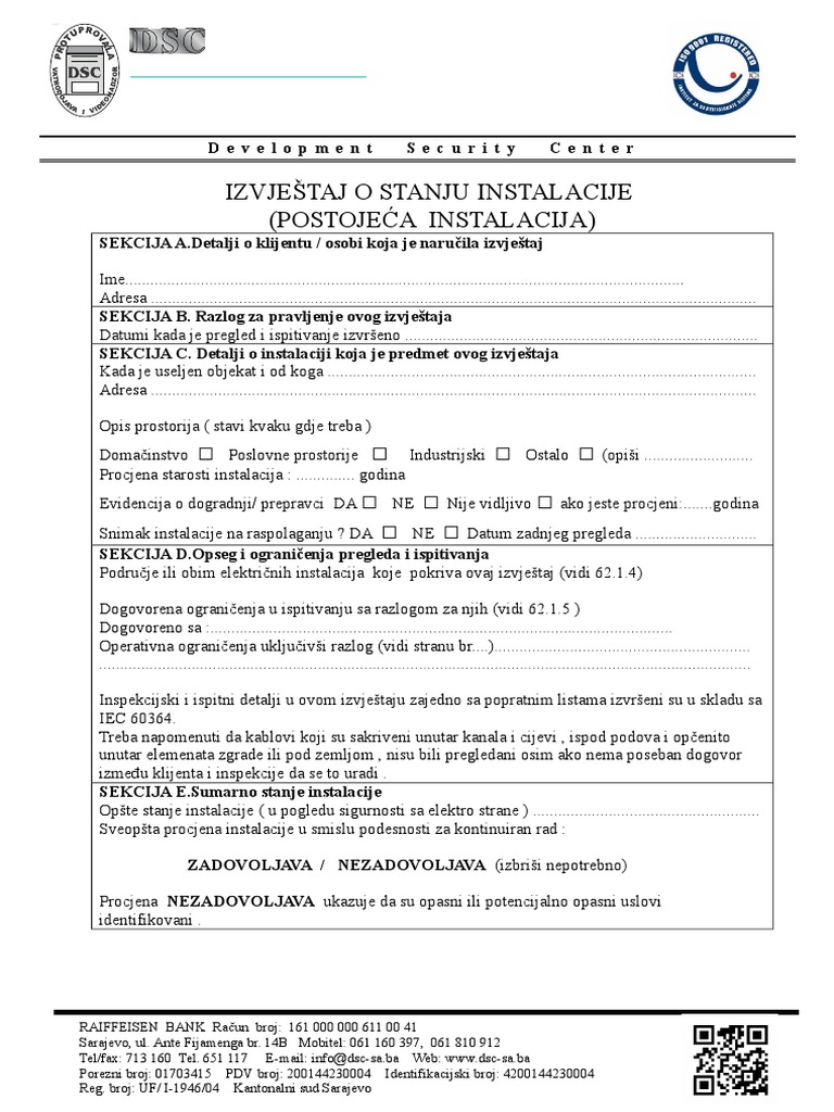 Glavni Formular | PDF