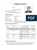 Curriculum Vitae: Personal Details