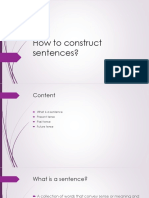 How To Construct Sentences