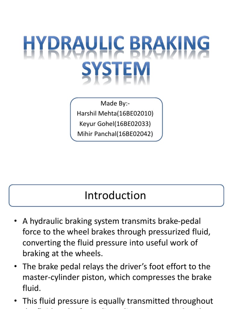 difference between hydraulic brakes and mechanical