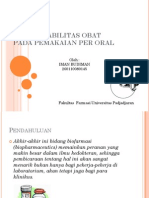 Download Bioavailabilitas Obat Pada Pemakaian Per Oral by Iman Budi SN43948937 doc pdf