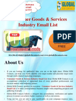 Consumer Goods & Services Industry Email List
