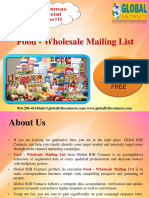 Food - Wholesale Mailing List
