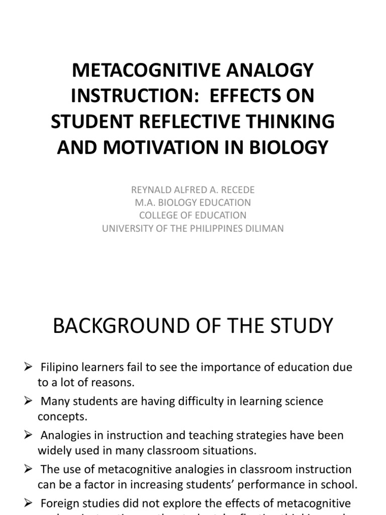 Metacognitive Analogy in Biology Education | PDF | Metacognition | Analogy