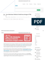 Cara Membuat Website Sederhana Dengan HTML 5 - Nyekrip PDF