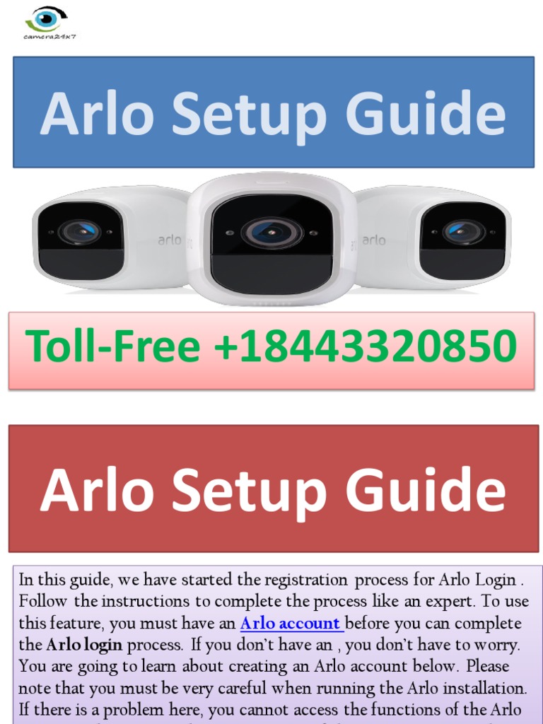 Arlo BaseStation and Installation Guide +18443320850 PDF