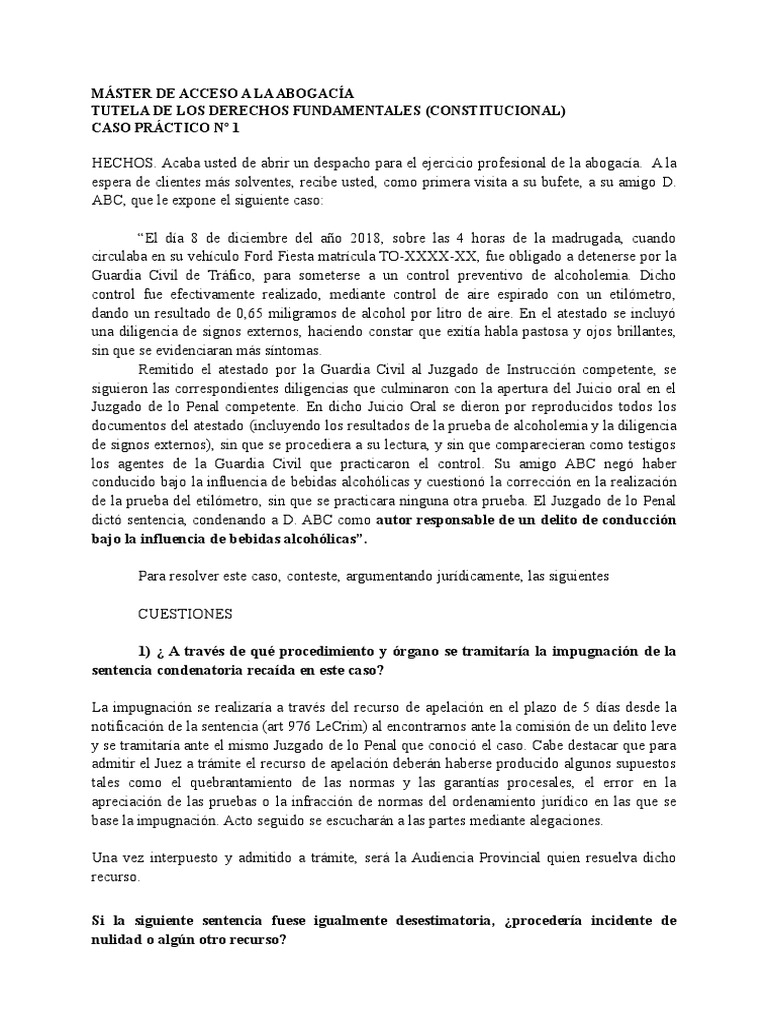 Práctica 1-COMBINADO | PDF | Sentencia (ley) | Caso de ley