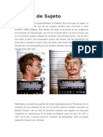 Análisis de Sujeto - Jeffrey Dahmer