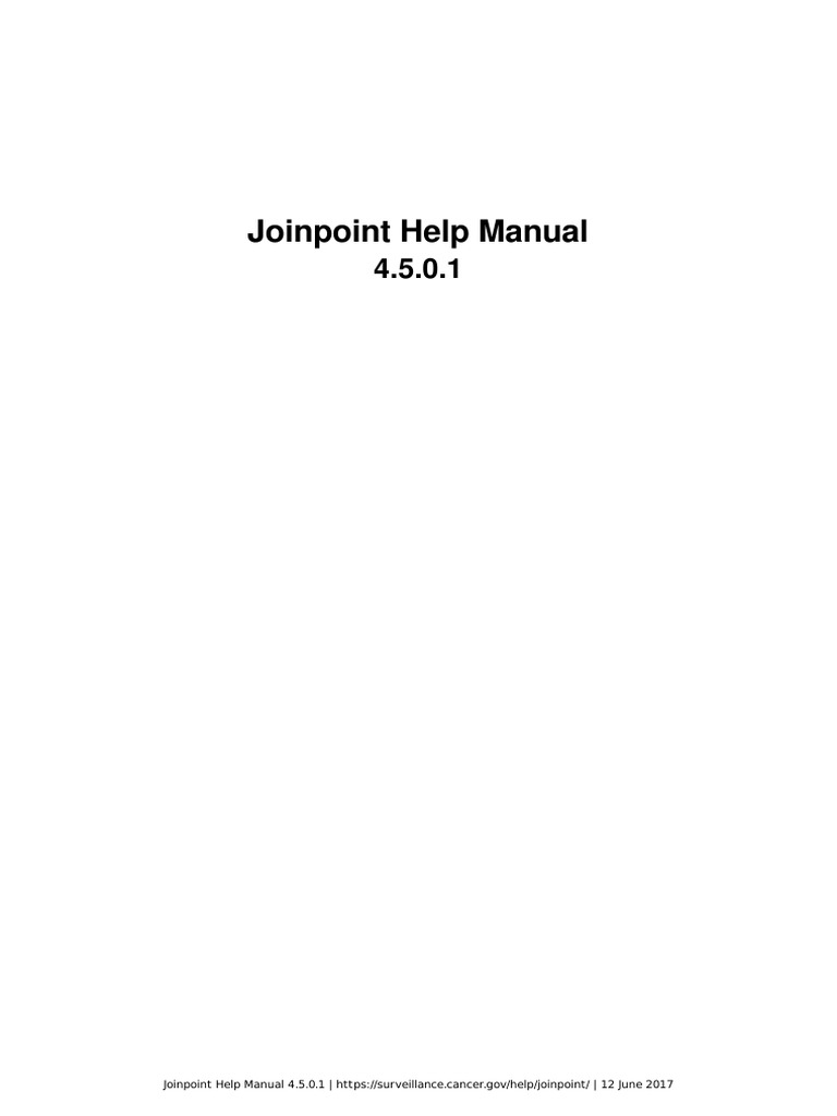 Joinpoint Regression Software Guide | PDF | Heteroscedasticity | Errors ...