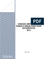 Codigos Uniformes Paises Areas para Usos Estadisticos 2013 PDF