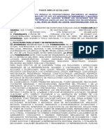 Poder amplio detallado para representación legal