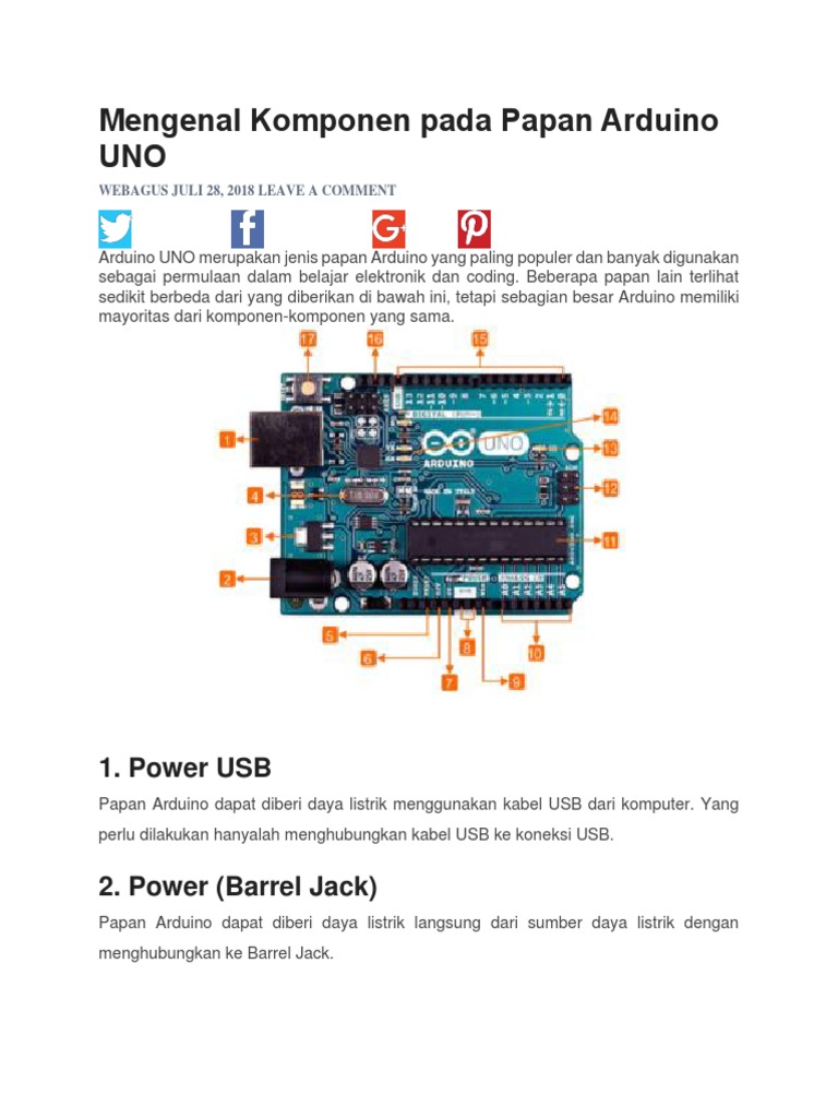 Mengenal Komponen Pada Papan Arduino UNO | PDF