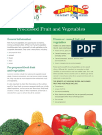 Processed Fruit and Vegetables