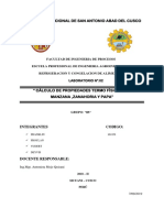 Informe de Laboratorio 1 de Refrigeracion