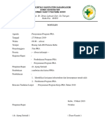 Program PRA Rumah Sakit Pratama Kubu 2019