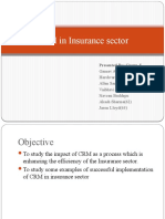 CRM in Insurance Sector: Presented By: Group-5