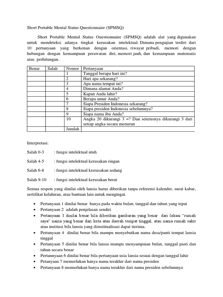 SPMSQ | PDF