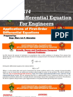 Applications of First-Order Differential Equations