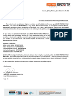 Carta Certificacion de Partner 2019 - Peru