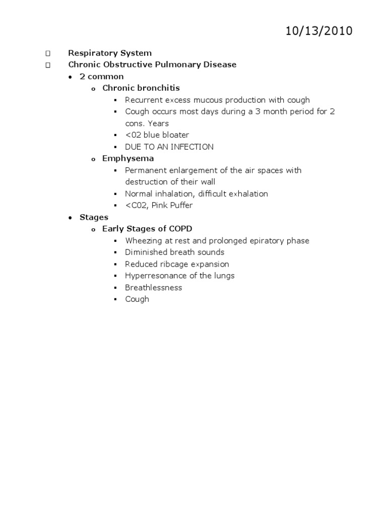 COPD and Asthma Treatment Overview | PDF | Chronic Obstructive ...