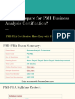 How To Prepare For PMI Business Analysis PDF