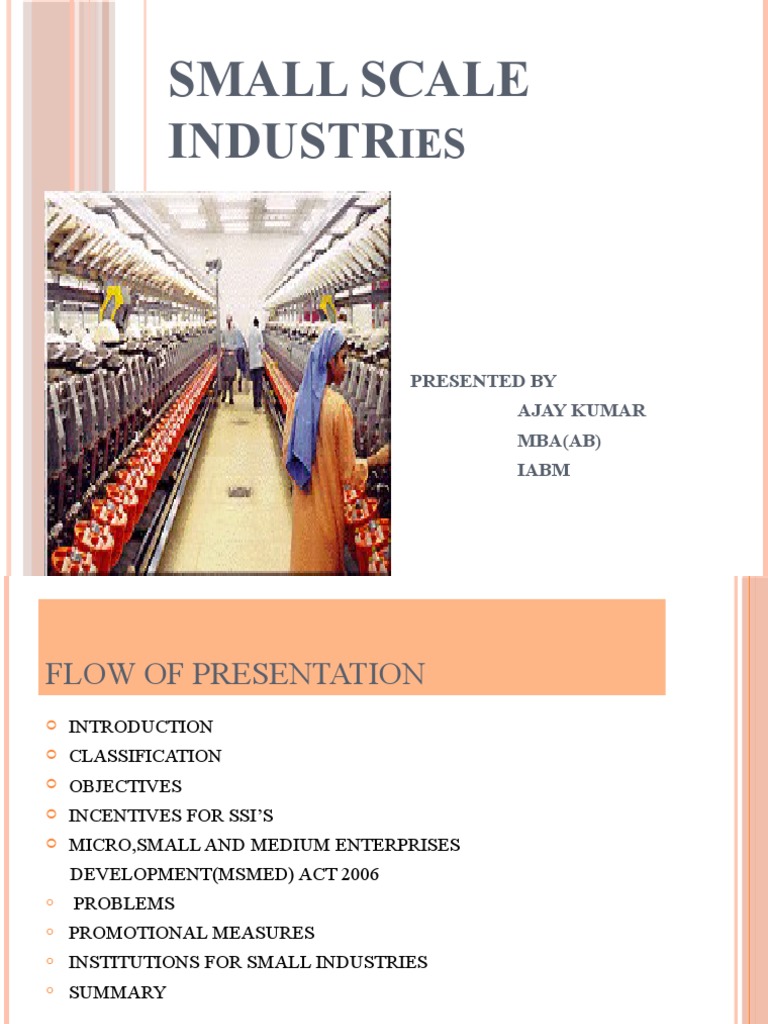 Importance of Small Scale Industries in India | PDF | Economies | Business