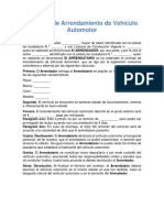 Contrato de Arrendamiento de Vehículo Automotor