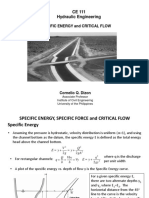 CE 111 - 01c - Open Channel Flow - Specific Energy