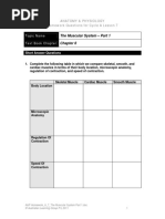 Anatomy and Physiology - Sample Homework Questions