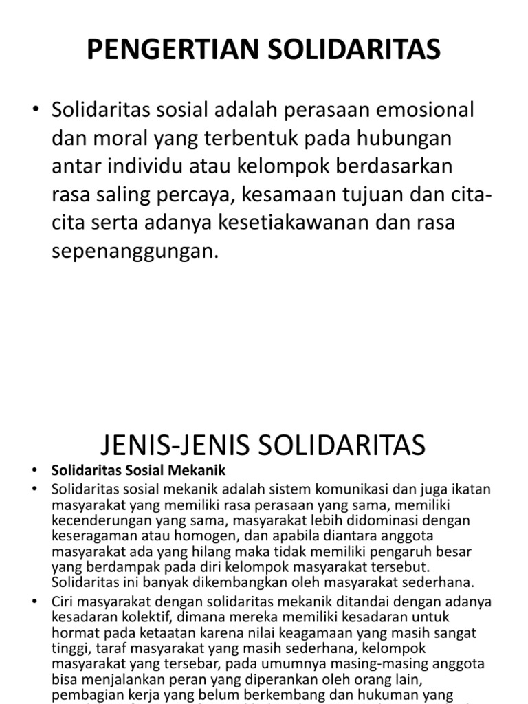 Pengertian Solidaritas Pdf