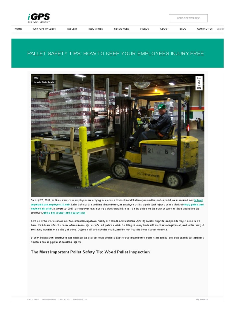 Pallet Safety Tips | PDF | Pallet | Forklift