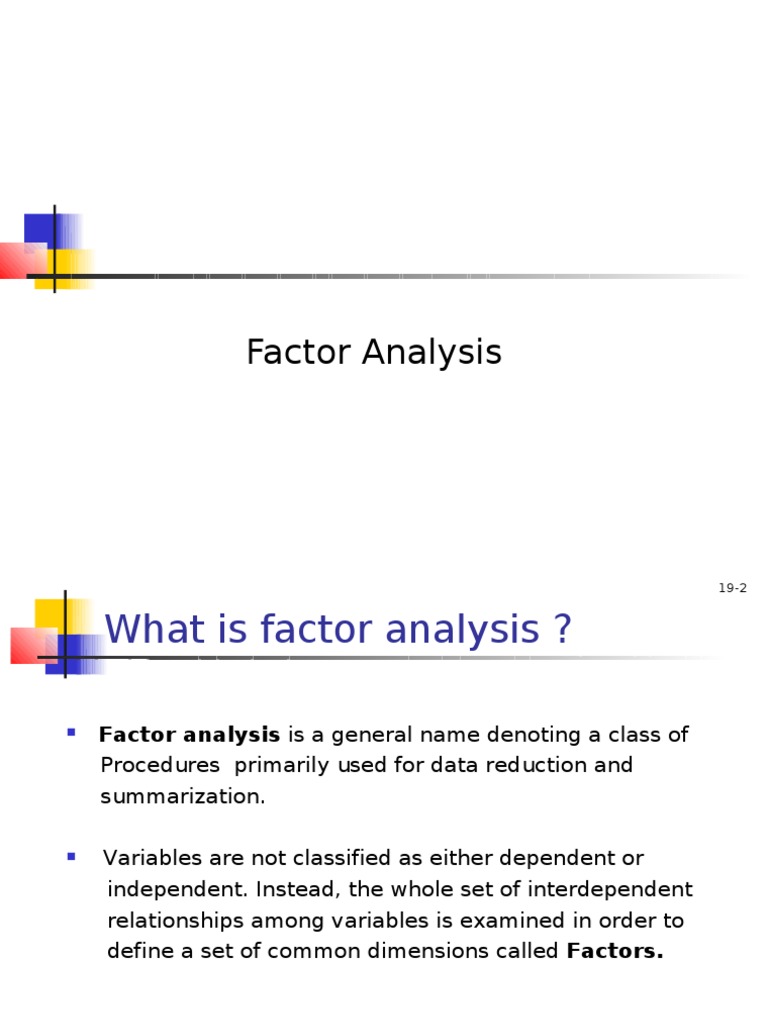 factor analysis case study ppt