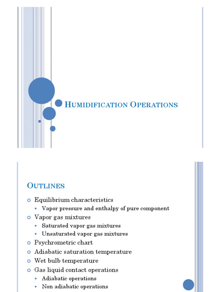 Humidification Operations PDF Relative Humidity Humidity