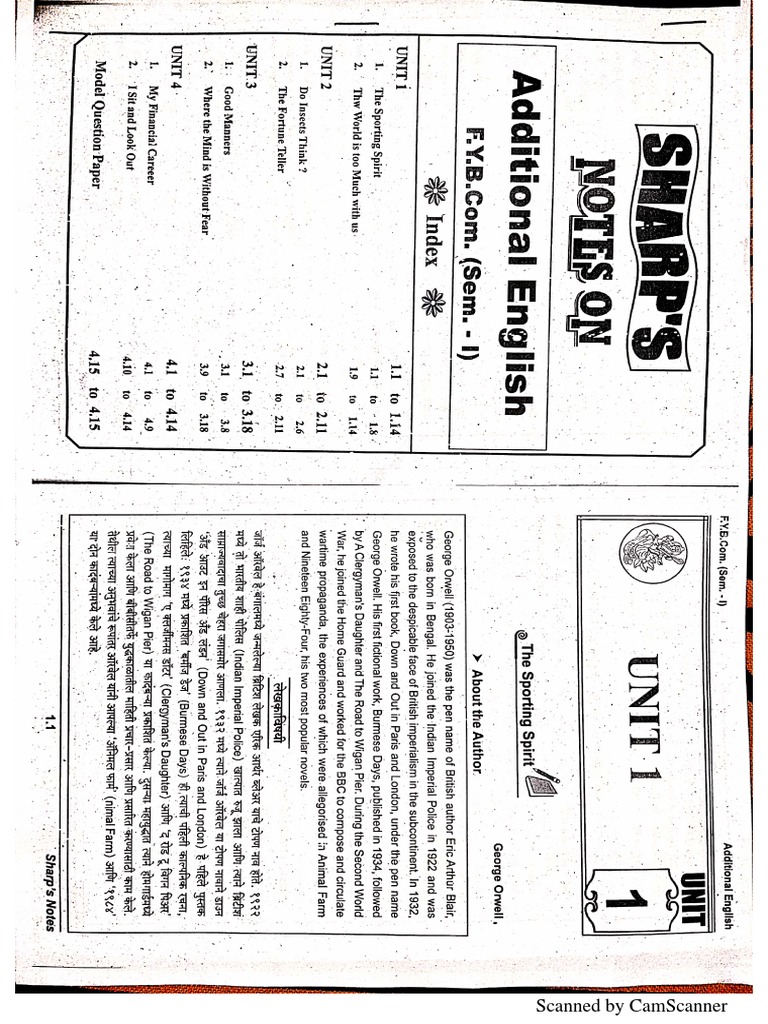 Additional English Sharp Notes | PDF