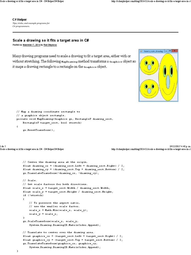 Scale Drawing in PictureBox | PDF | Rectangle | Parameter (Computer