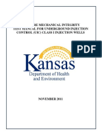 Pressure Mechanical Integrity Test Manual for Underground Injection Control (Uic) Class i Injection Wells, 2011