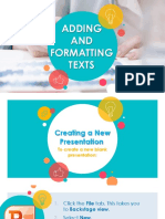 ADDING AND FORMATTING TEXT IN POWERPOINT