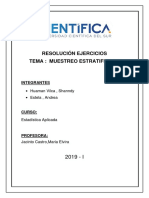 Resolucion de Ejercicios Hechos en Clase - Muestreo Estratificado