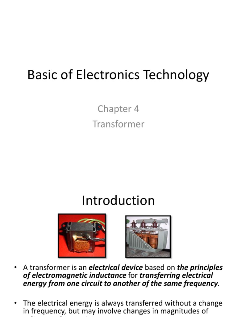 Transformer Basics and Functions | PDF | Transformer | Inductor