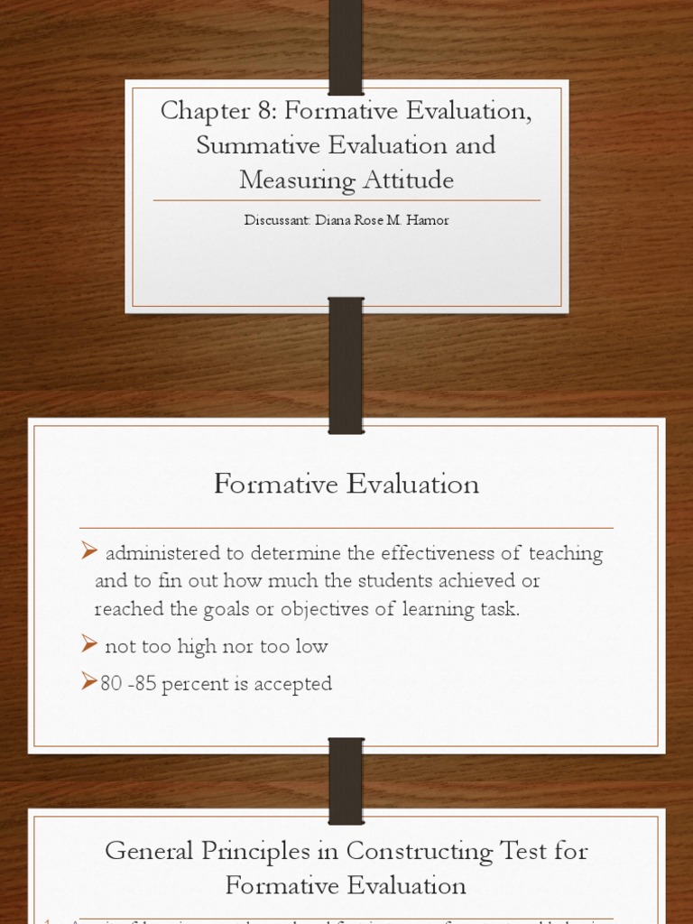 Chapter 8 Formative Evaluation | PDF | Educational Psychology ...
