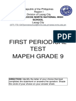 Final Mapeh 9 DT 1ST Q 2019-2020 Vernix PDF