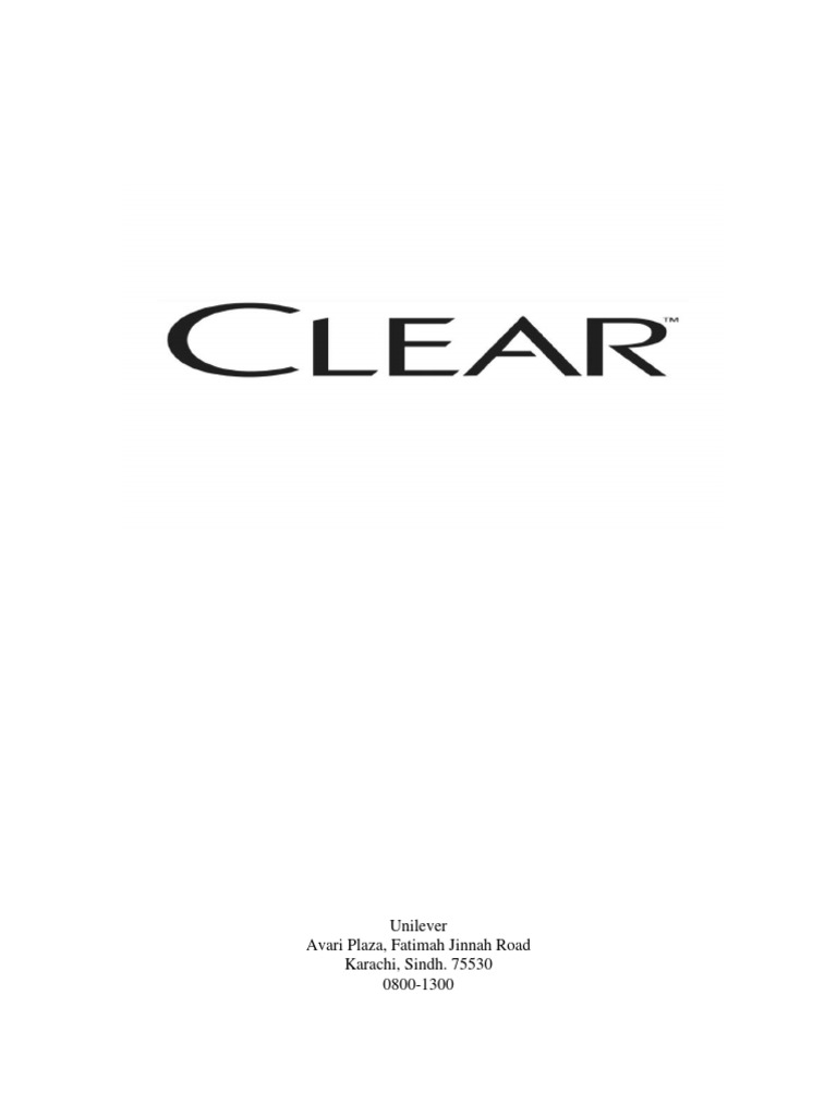 Clear Shampoo Analysis Unilever Sustainability