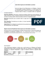 Régimen Opcional Simplificado Sobre Ingresos de Actividades Lucrativas