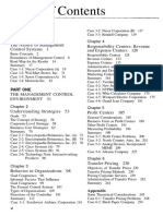 Table of Contents for Management Control Systems