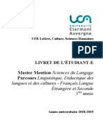 Master Sciences Du Langage 2018 2019