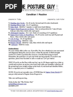 Condition 1 Routine For Egoscue